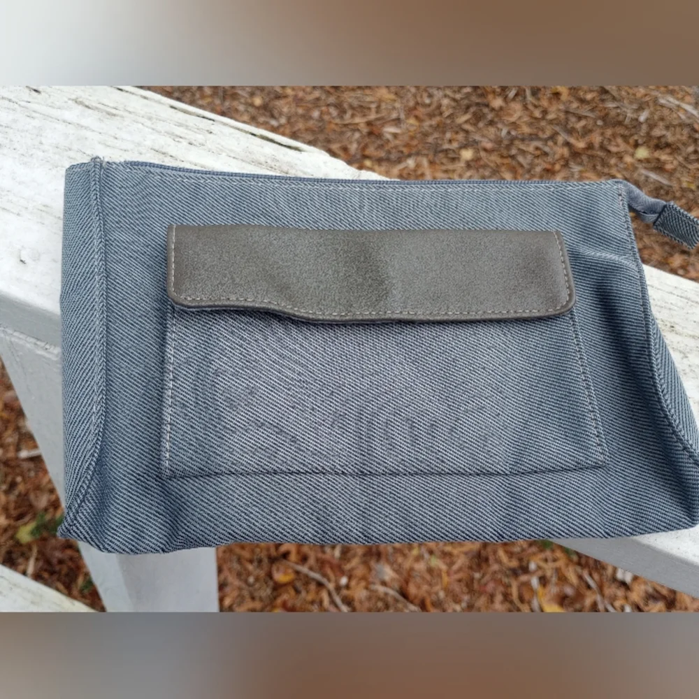 Bvlgari Canvas Travel Makeup Bag Cosmetic Bag grey